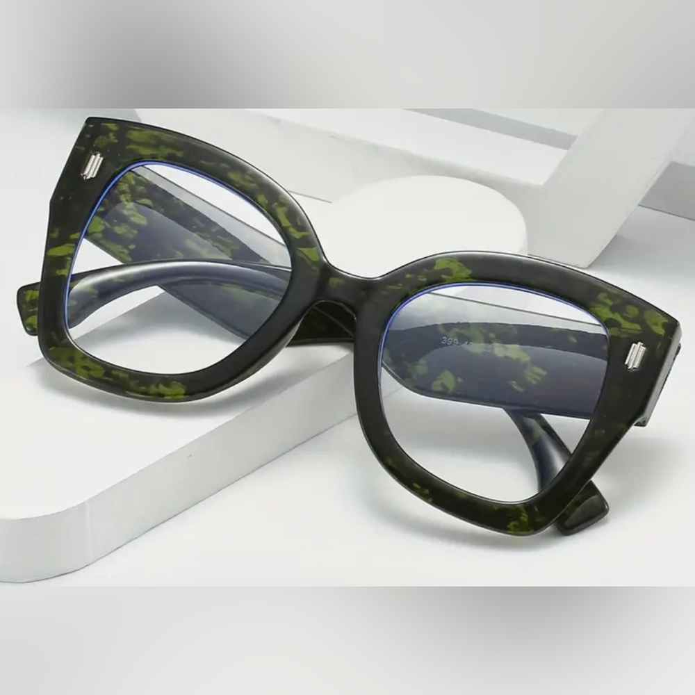 New Trendy Oversize Square Blue Light Blocking Glasses